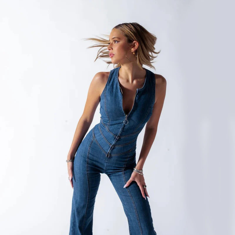 CrushCurve Denim Jumpsuit – Til kvinder der vil ses