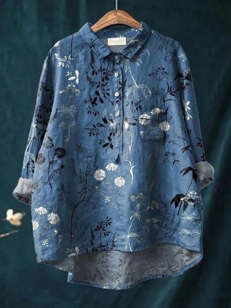 Blomstrende Elegance – Oplev Lila Blossom Blusen