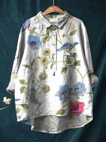 Blomstrende Elegance – Oplev Lila Blossom Blusen