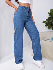 Lovise™ | Klassisk Normal Fit Denim Jeans