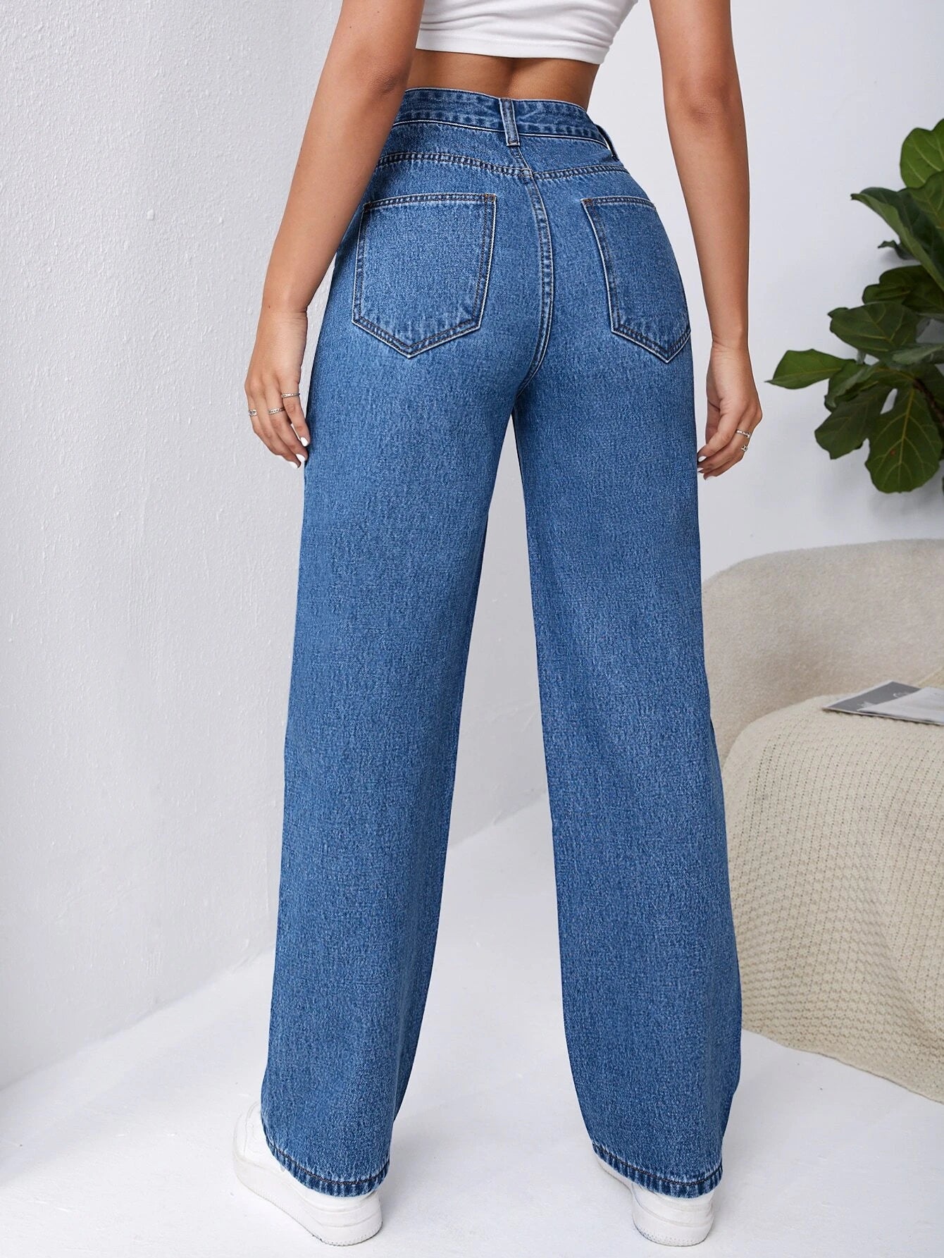 Lovise™ | Klassisk Normal Fit Denim Jeans