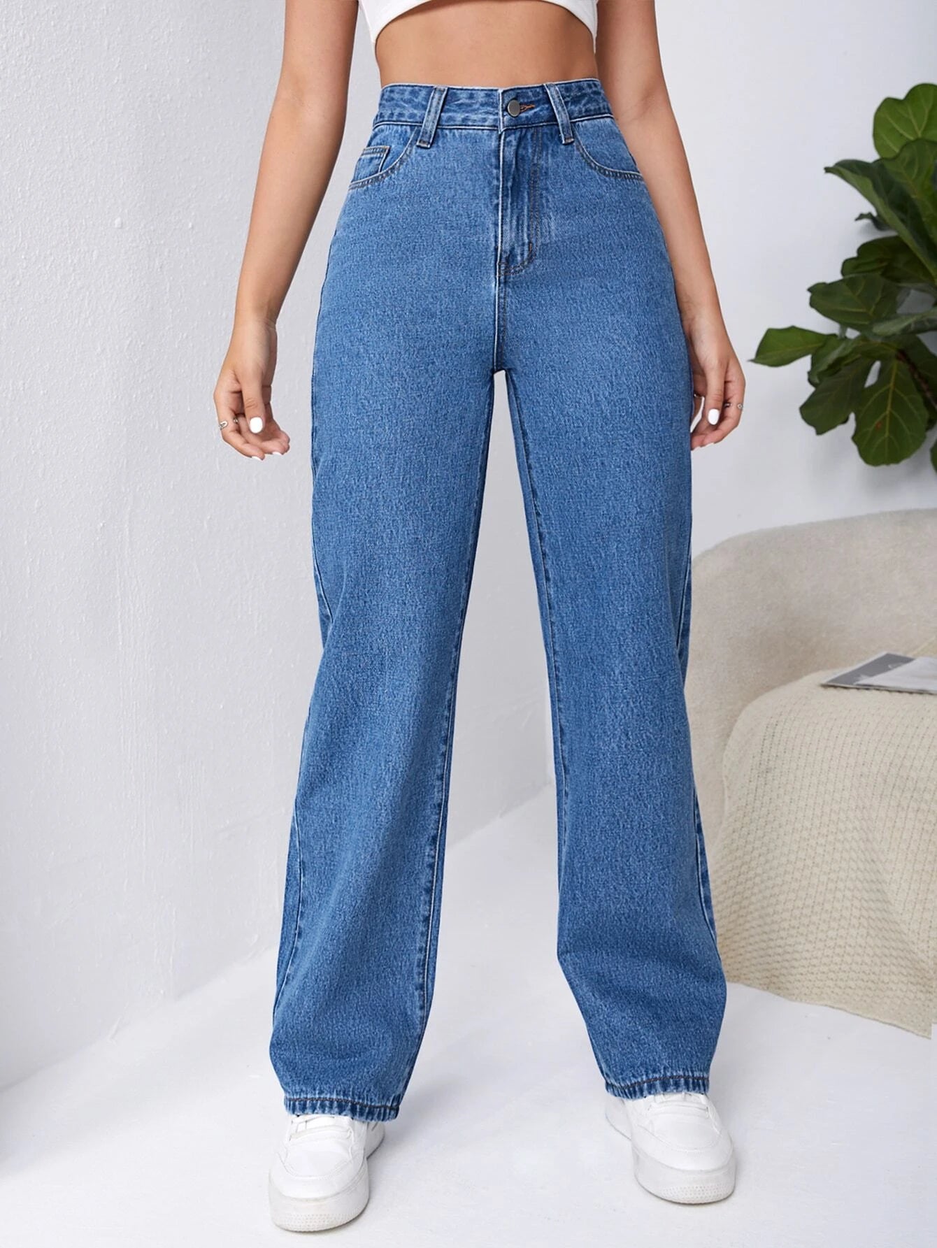 Lovise™ | Klassisk Normal Fit Denim Jeans