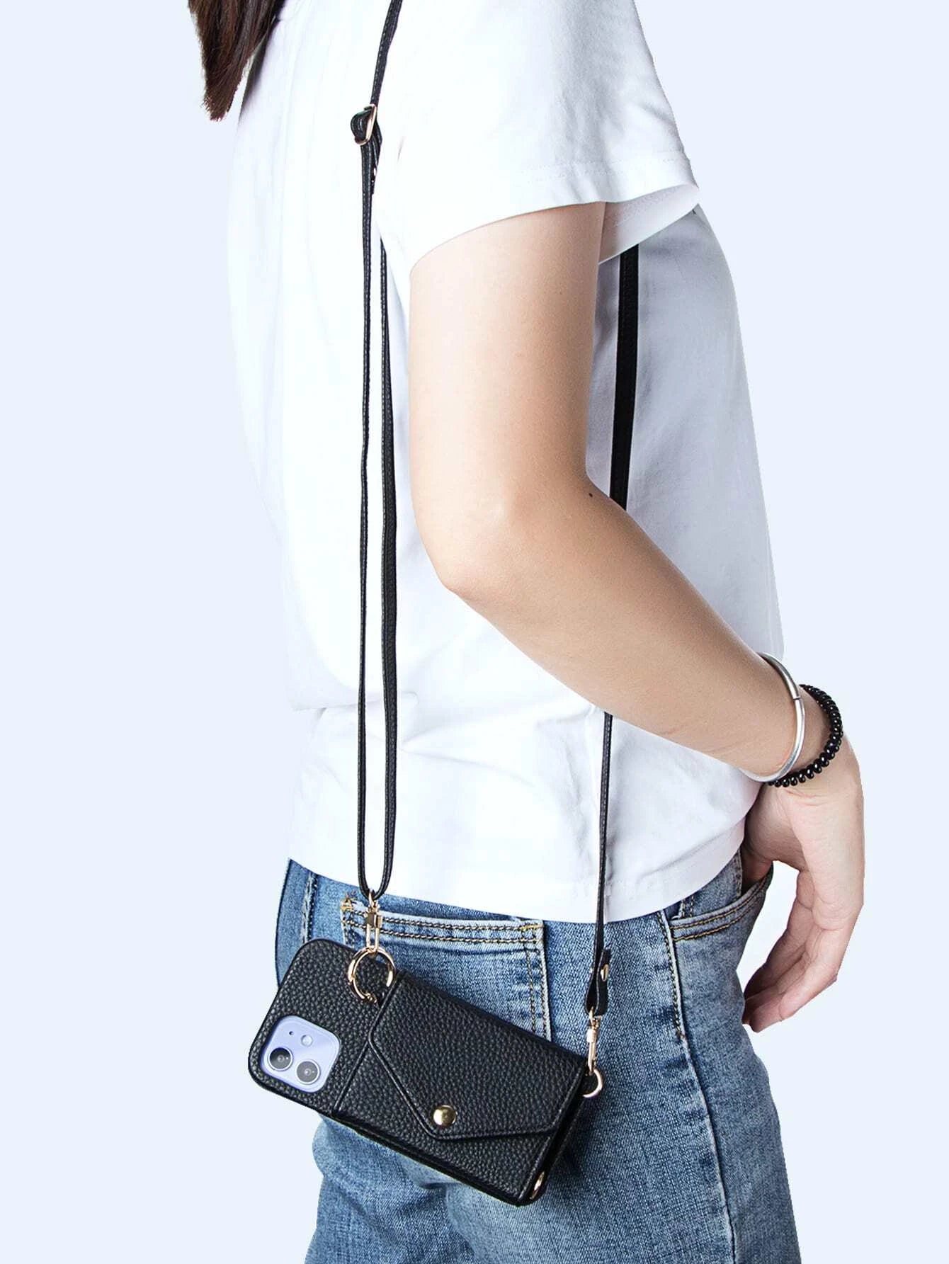 Børnies | Crossbody Økologisk Læder Telefon Etui - Multifunktionel