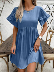 Ulrike™ | Løs Off-Shoulder Denim Kjole