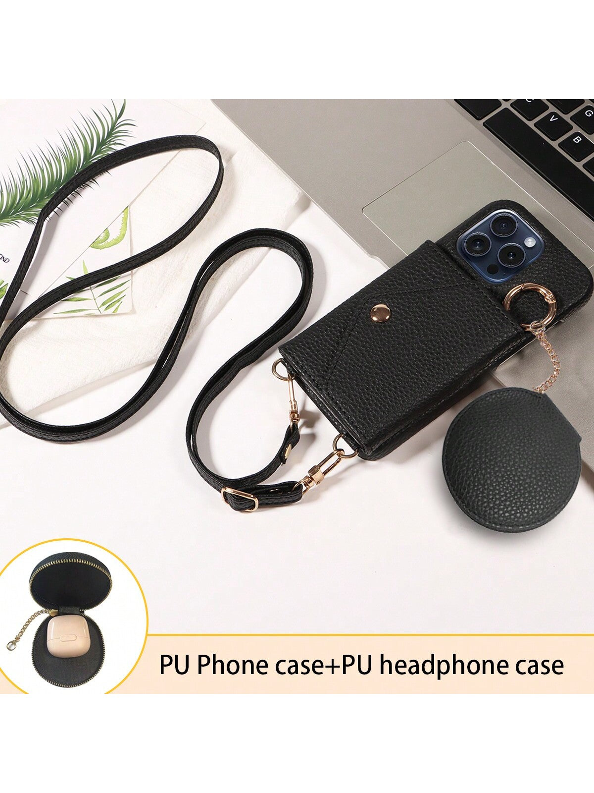 Børnies | Crossbody Økologisk Læder Telefon Etui - Multifunktionel
