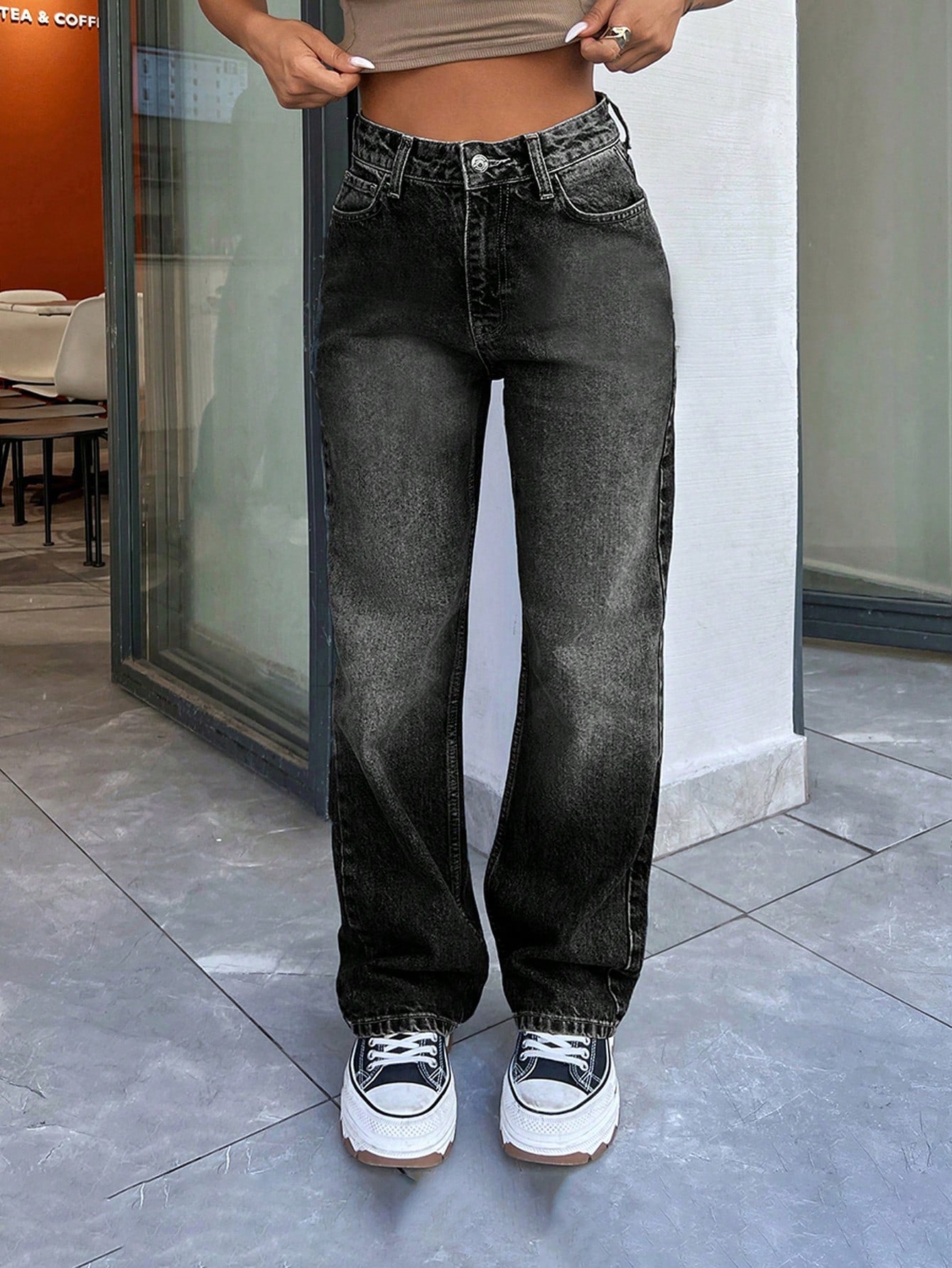 Kirsten™ | Casual Løs Straight Leg Denim Jeans