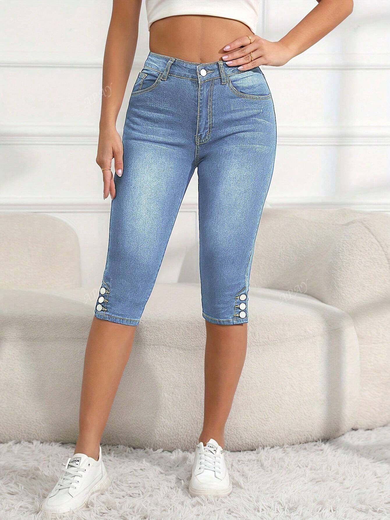 Bine™ | Casual Stretch Skinny Jeans 7/8 Længde