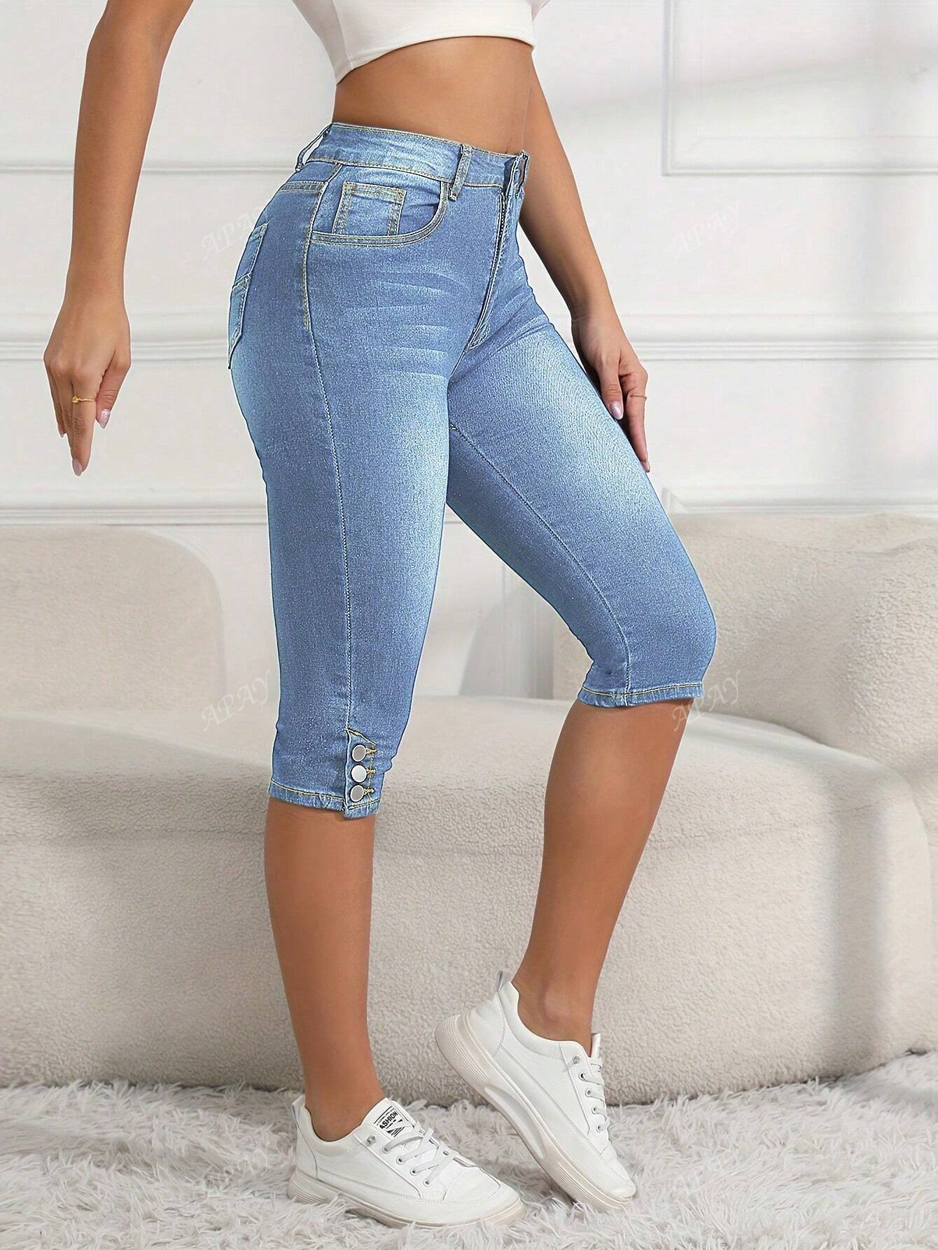 Bine™ | Casual Stretch Skinny Jeans 7/8 Længde