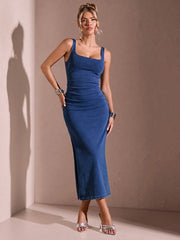 Bente™ | Enkelfarvet Denim Kjole