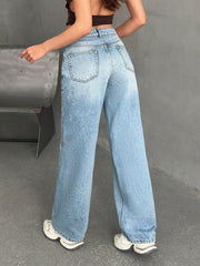 Kirsten™ | Casual Løs Straight Leg Denim Jeans