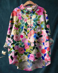 Blomstrende Elegance – Oplev Lila Blossom Blusen