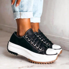 Elisa™ – Læder plateau-sneakers der kombinerer stil, komfort og højde