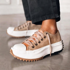 Elisa™ – Læder plateau-sneakers der kombinerer stil, komfort og højde