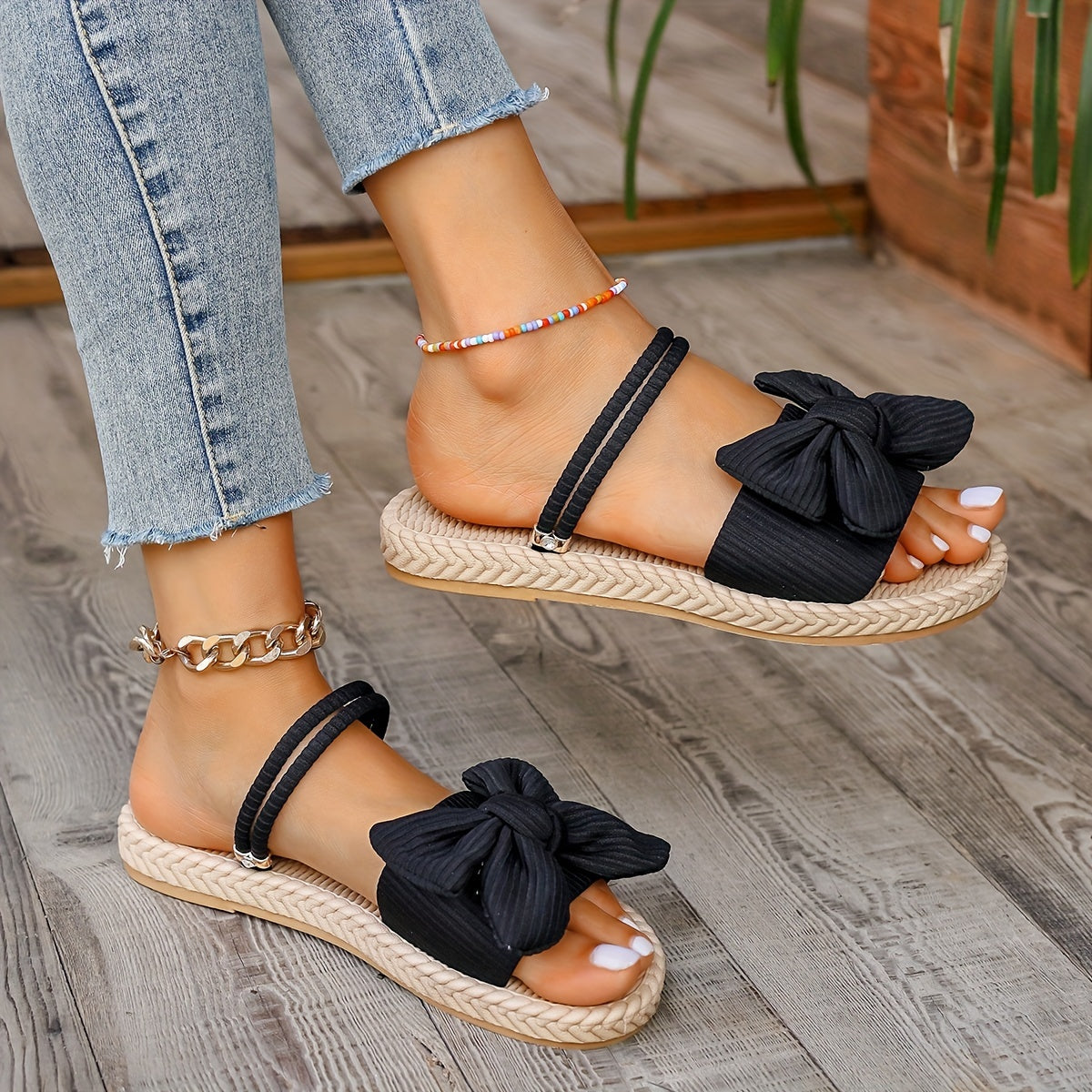 Ella™ | Dame Slippers med Sløjfedetalje