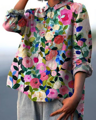 Blomstrende Elegance – Oplev Lila Blossom Blusen
