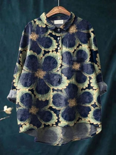Blomstrende Elegance – Oplev Lila Blossom Blusen