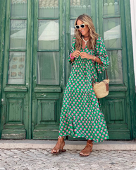 Elin™ | Boheme Bomuld Maxi Kjole
