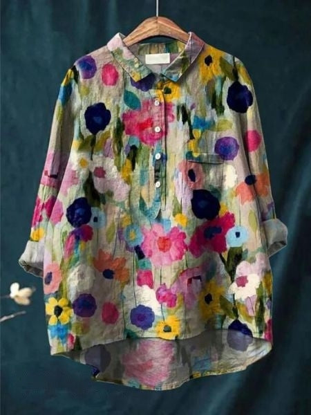 Blomstrende Elegance – Oplev Lila Blossom Blusen