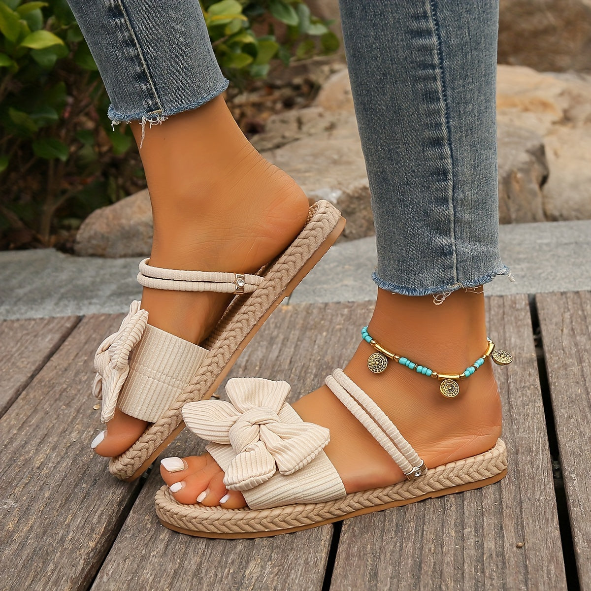 Ella™ | Dame Slippers med Sløjfedetalje