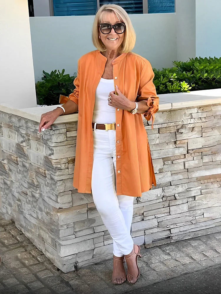 Alina – Luftig bomuldsbluse med feminin elegance