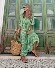 Elin™ | Boheme Bomuld Maxi Kjole