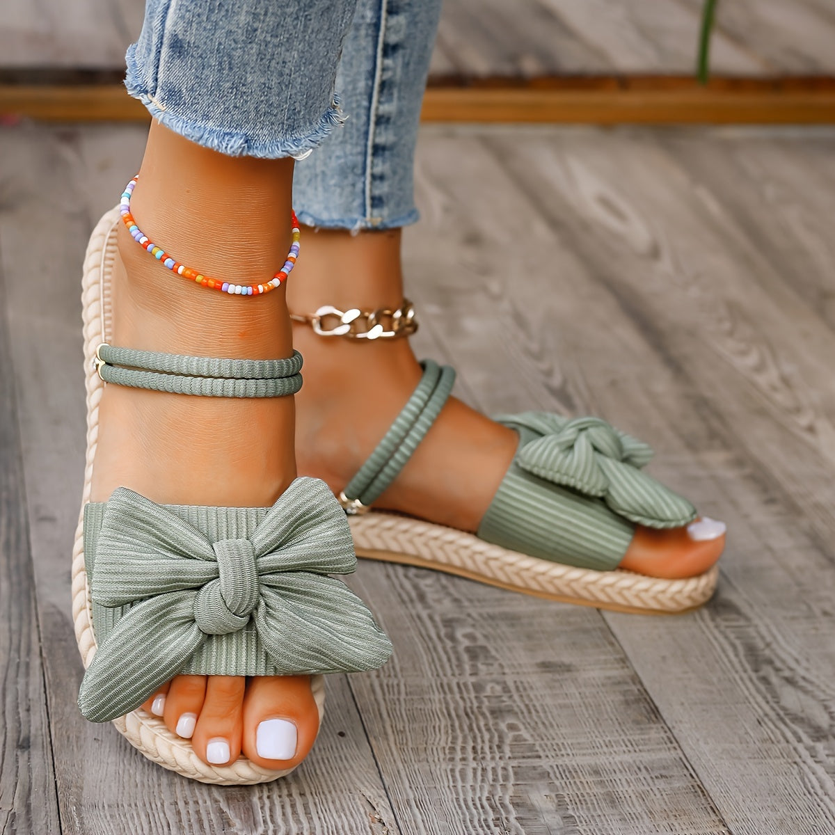 Ella™ | Dame Slippers med Sløjfedetalje
