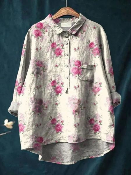 Blomstrende Elegance – Oplev Lila Blossom Blusen