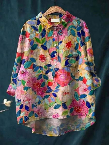 Blomstrende Elegance – Oplev Lila Blossom Blusen