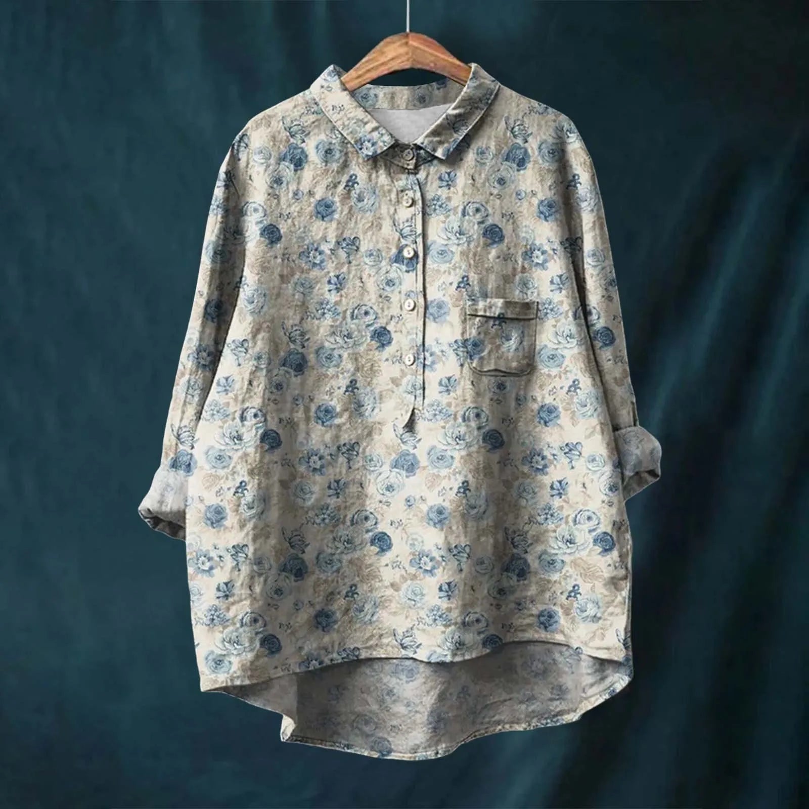 Liesa™ | Vintage Blomstret Skjorte med Knapper