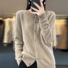 Annika™ - Blød og elegant uldcardigan