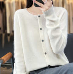 Annika™ - Blød og elegant uldcardigan
