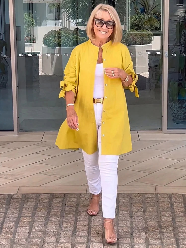 Alina – Luftig bomuldsbluse med feminin elegance