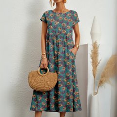 DAHLIA™ – Luftig Blomstret Midikjole