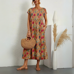 DAHLIA™ – Luftig Blomstret Midikjole