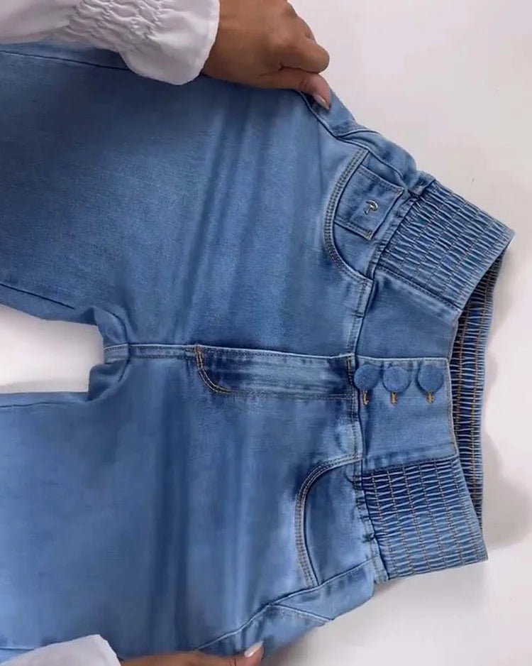 Rie™ | Elastisk Talje Flare Bell Bottom Jeans