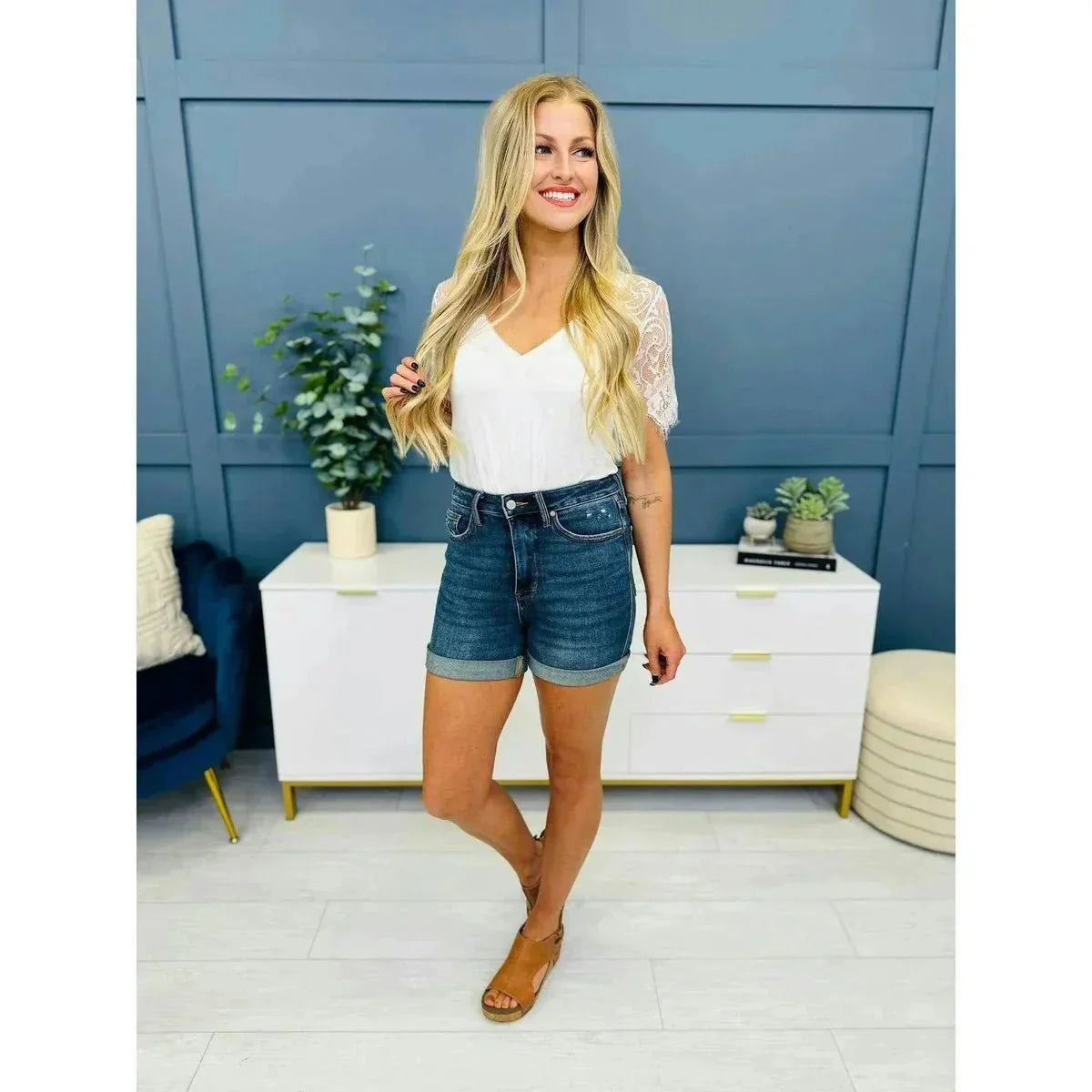 Janna™ | Stretch Shorts med Mavekontrol