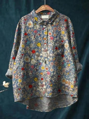 Blomstrende Elegance – Oplev Lila Blossom Blusen